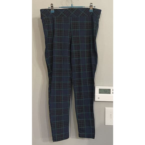 Torrid Plaid Pants Leggings Stretch High Rise‎ Ankle Womens Sz 1 - Picture 1 of 11